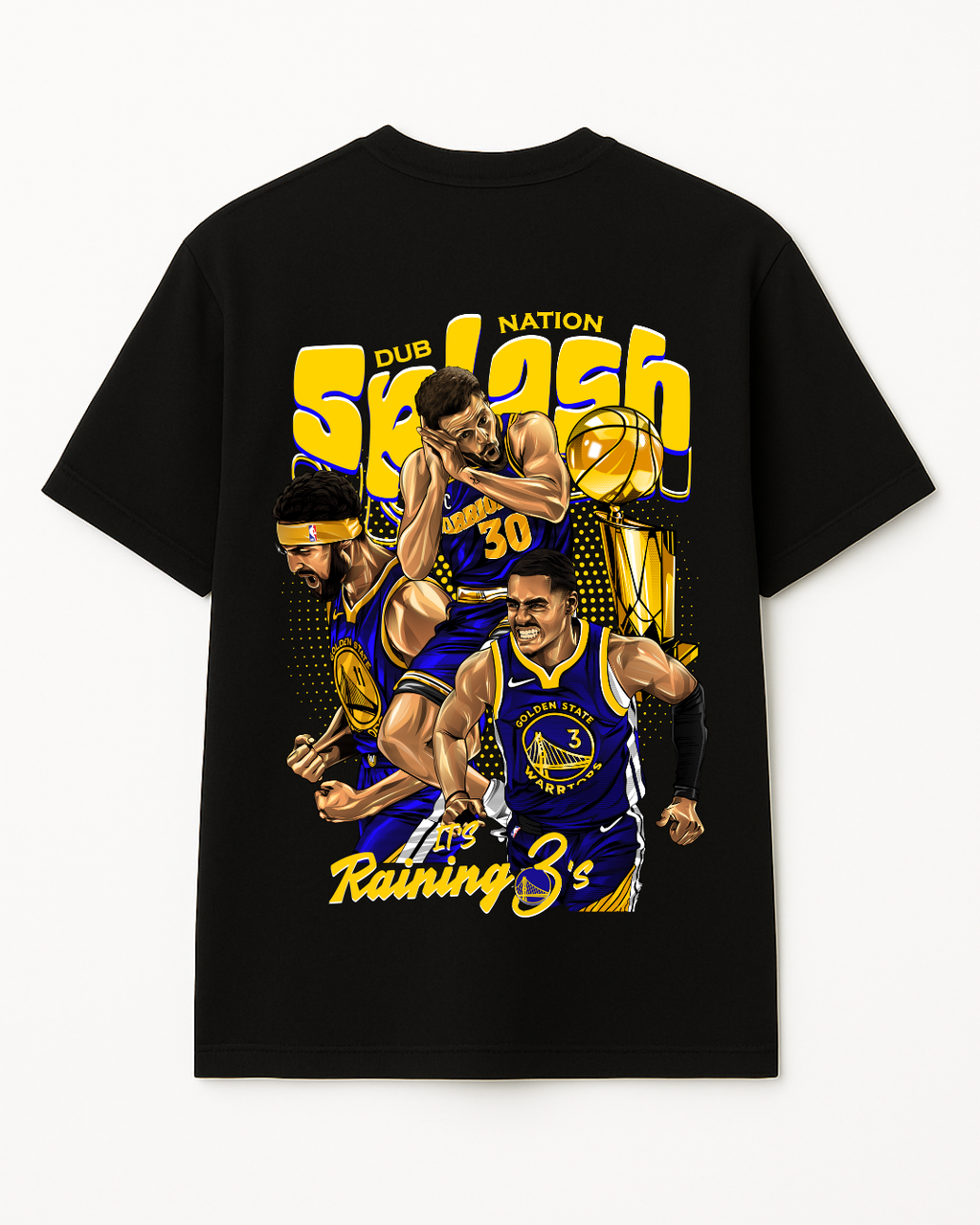 Trending splash design printed oversized cotton t-shirt for men size XL