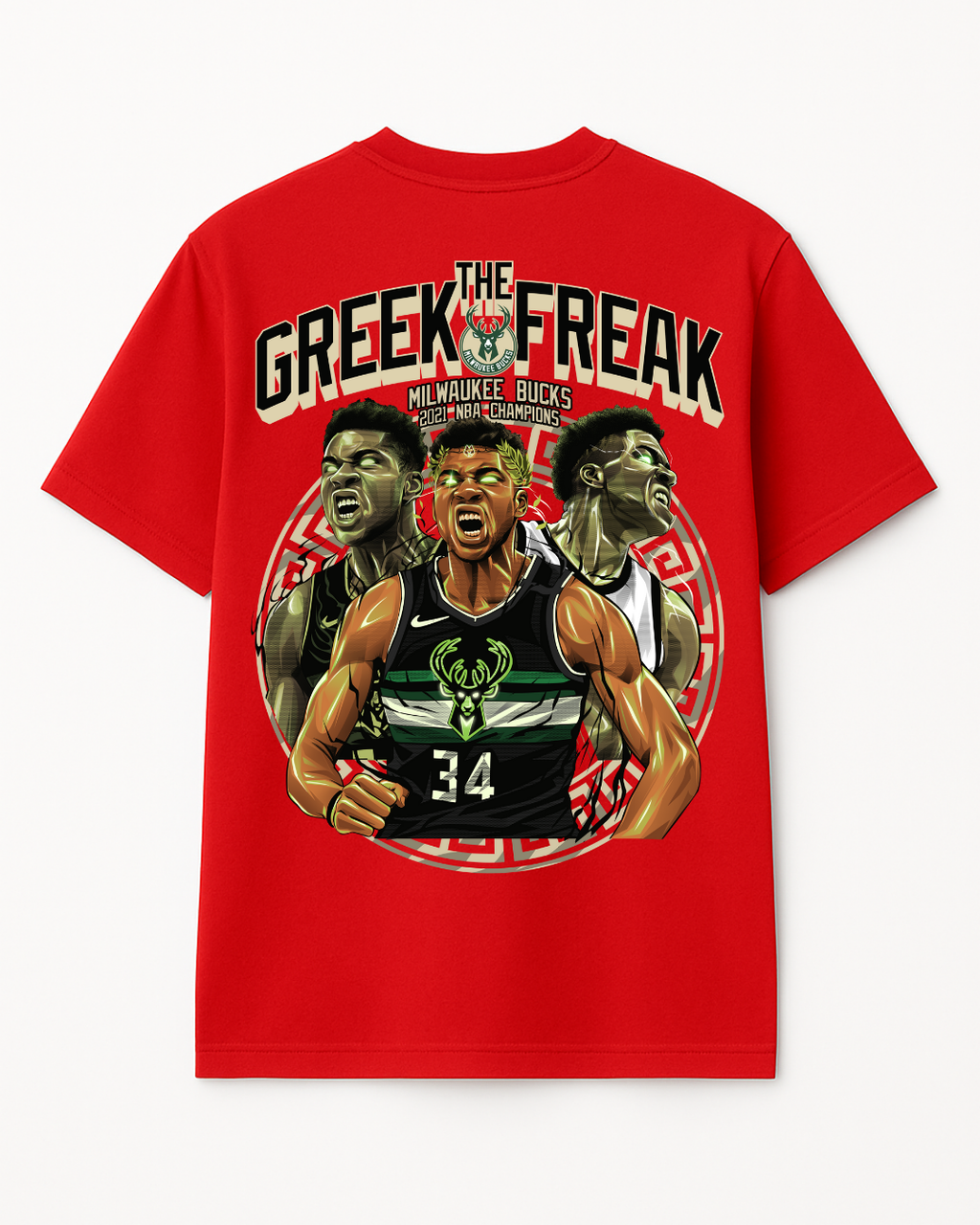 Greek Beast Mode Luxury Cotton Oversized T-Shirt size M