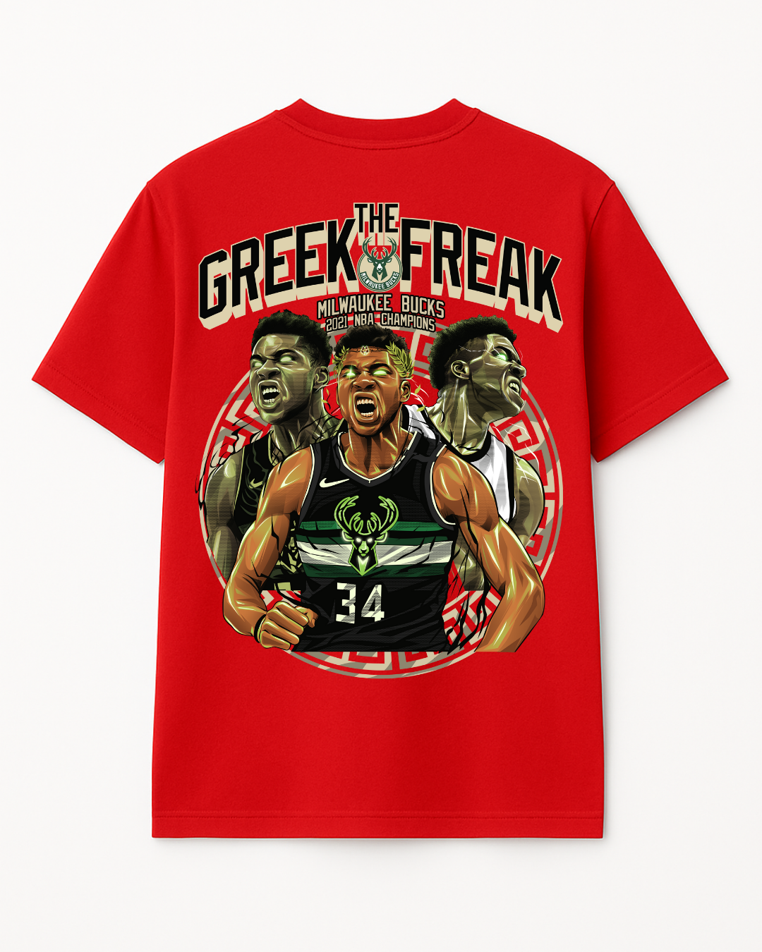 Greek Beast Mode Luxury Cotton Oversized T-Shirt