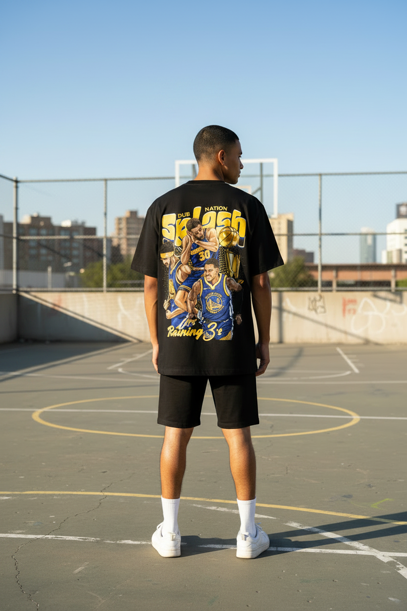 GSW White Shoes Rooftop