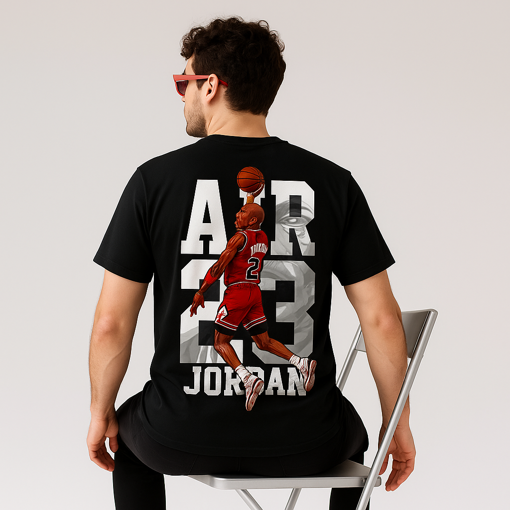 Air Series pure cotton oversized t-shirt for men